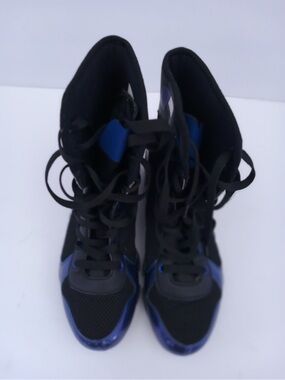 Ringside Boxing Shoes Blue Black High Top Boxing Boots